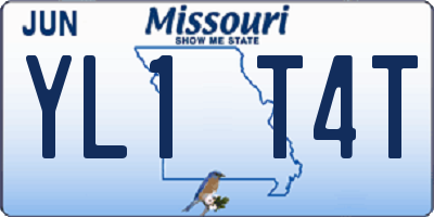 MO license plate YL1T4T