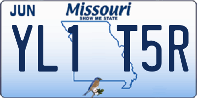 MO license plate YL1T5R