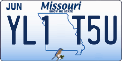 MO license plate YL1T5U