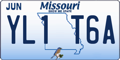 MO license plate YL1T6A