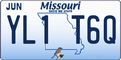 MO license plate YL1T6Q