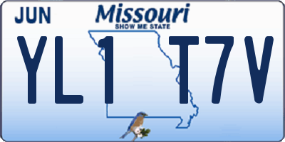 MO license plate YL1T7V