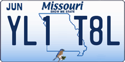 MO license plate YL1T8L