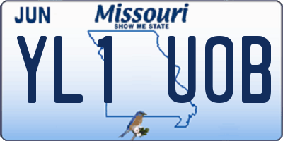 MO license plate YL1U0B