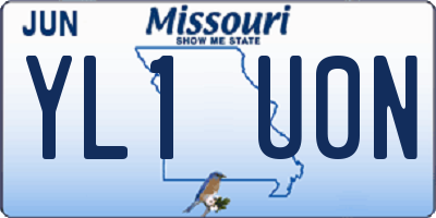 MO license plate YL1U0N