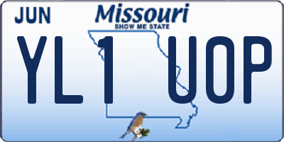 MO license plate YL1U0P