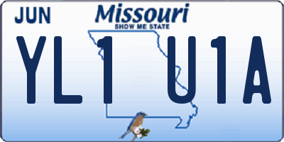 MO license plate YL1U1A
