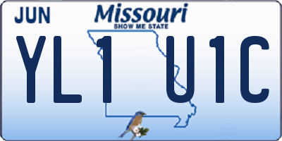 MO license plate YL1U1C