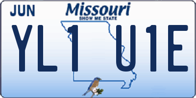 MO license plate YL1U1E