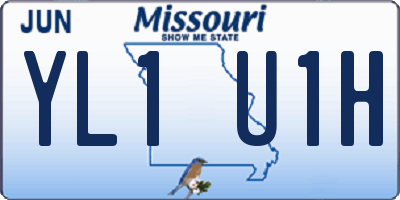 MO license plate YL1U1H