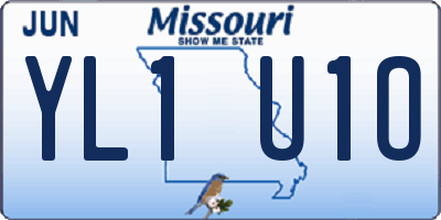 MO license plate YL1U1O