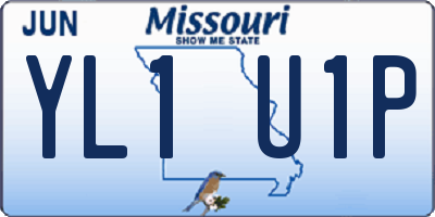 MO license plate YL1U1P