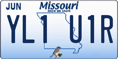MO license plate YL1U1R