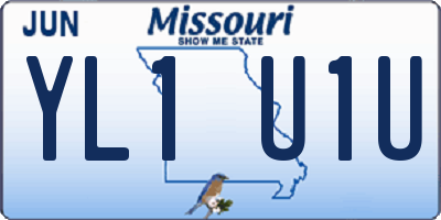 MO license plate YL1U1U