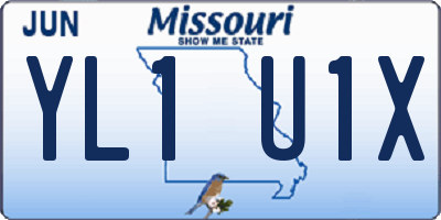 MO license plate YL1U1X