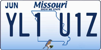 MO license plate YL1U1Z