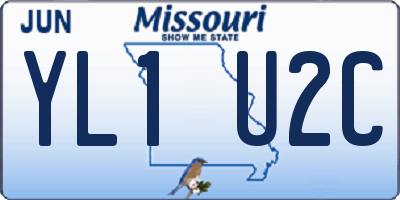 MO license plate YL1U2C
