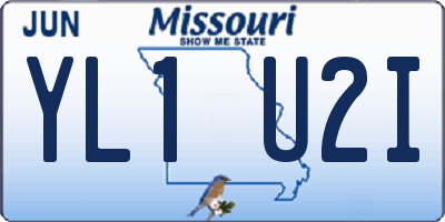 MO license plate YL1U2I