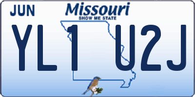 MO license plate YL1U2J