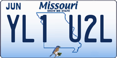 MO license plate YL1U2L