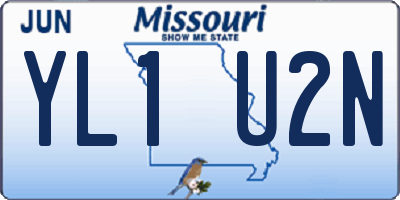 MO license plate YL1U2N