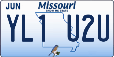 MO license plate YL1U2U