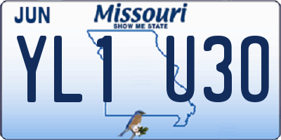 MO license plate YL1U3O