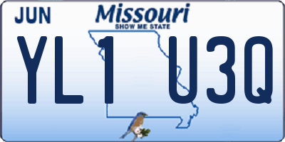 MO license plate YL1U3Q