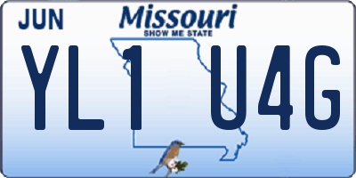 MO license plate YL1U4G