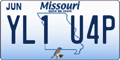 MO license plate YL1U4P