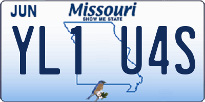 MO license plate YL1U4S