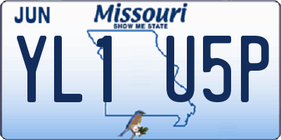 MO license plate YL1U5P