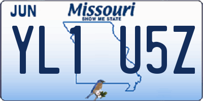 MO license plate YL1U5Z