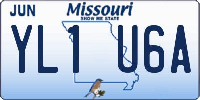 MO license plate YL1U6A
