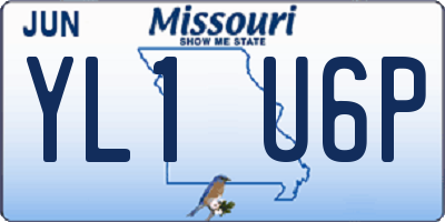MO license plate YL1U6P