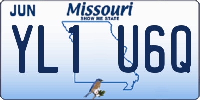 MO license plate YL1U6Q
