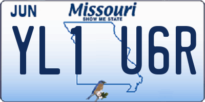 MO license plate YL1U6R