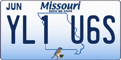 MO license plate YL1U6S