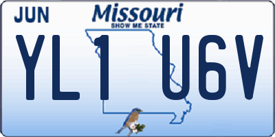 MO license plate YL1U6V