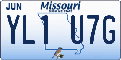 MO license plate YL1U7G