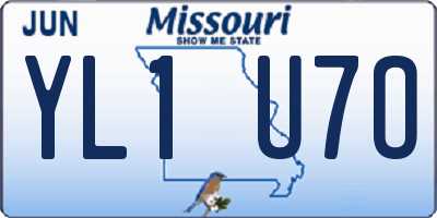MO license plate YL1U7O