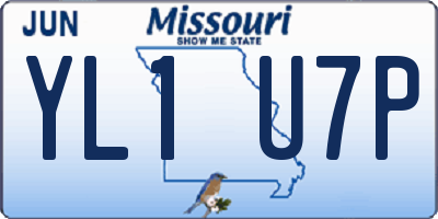 MO license plate YL1U7P