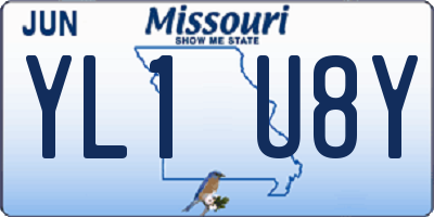 MO license plate YL1U8Y