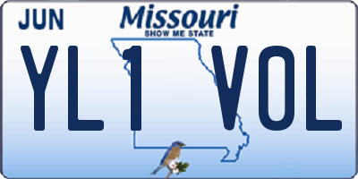MO license plate YL1V0L