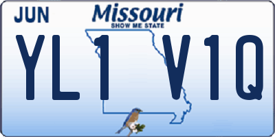 MO license plate YL1V1Q