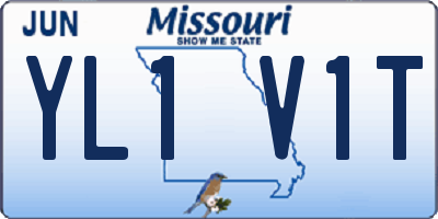 MO license plate YL1V1T