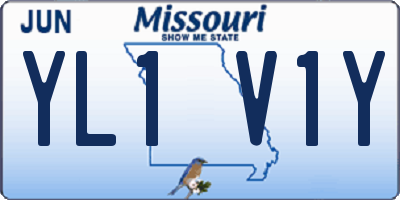 MO license plate YL1V1Y
