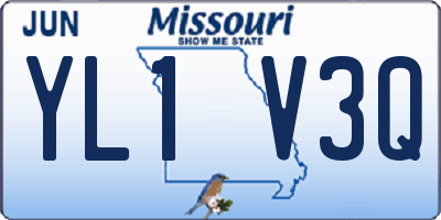 MO license plate YL1V3Q