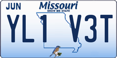 MO license plate YL1V3T