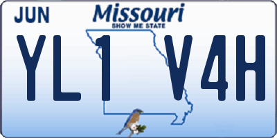 MO license plate YL1V4H